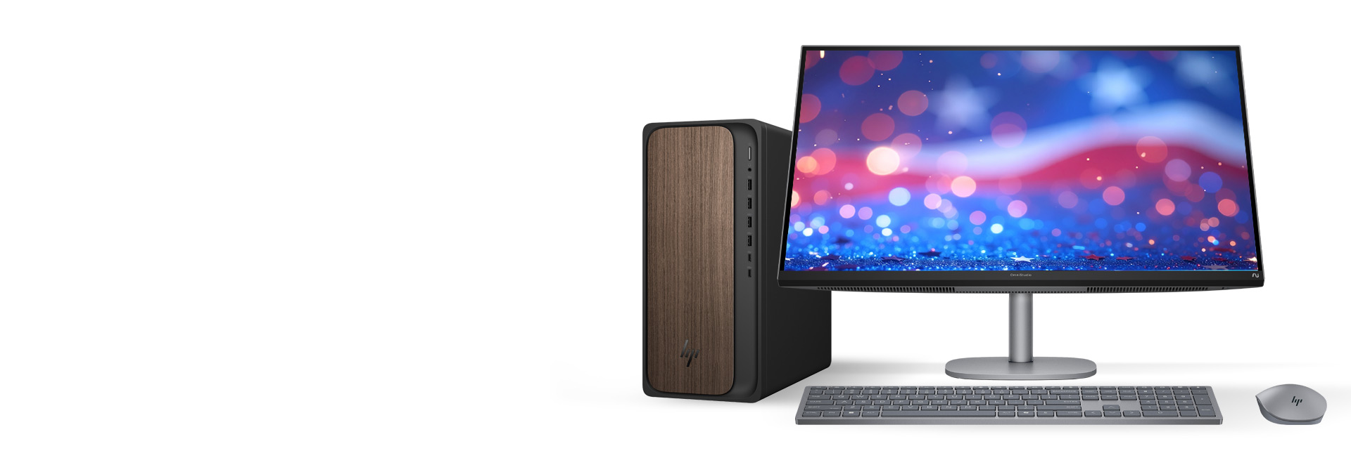 image of two flying desktops with screencap of celebrative 4th of July