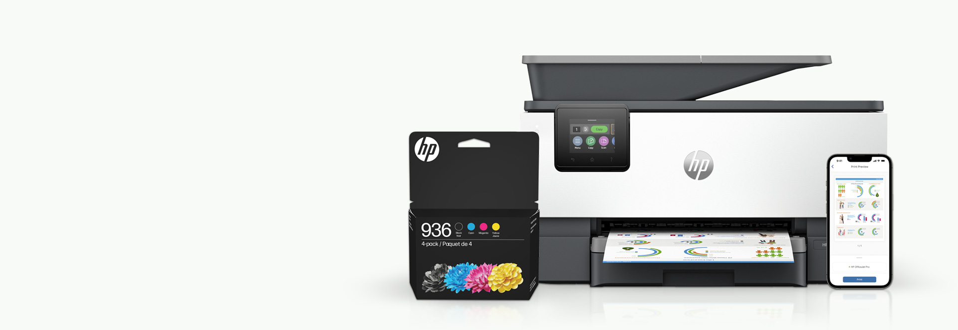 image of printer mobile printing, and a ink multipack