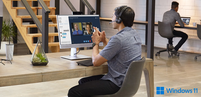 man video conferencing using HP AIO