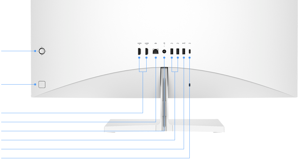 Ports in HP Pavilion monitor