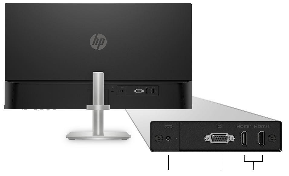 HP monitor back view