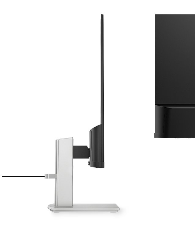 Monitor left side view