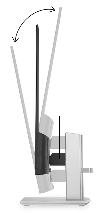 HP monitor right side view