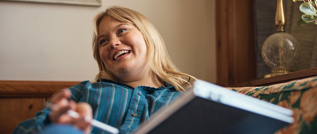 A girl giving a smile