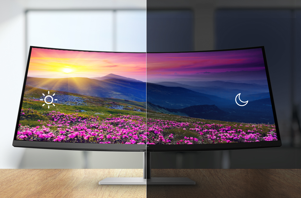 HP Series 7 Pro 37.5 inch WQHD+ Thunderbolt 4 Monitor 738pu with ambient light sensor