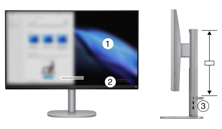 HP OmniStudio 27-inch All-in-One Next Gen AI PC showing the blur feature
