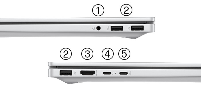 HP OmniBook 7 17.3-inch Next Gen AI PC ports