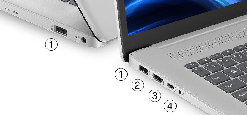 HP 17-inch Laptop PC ports