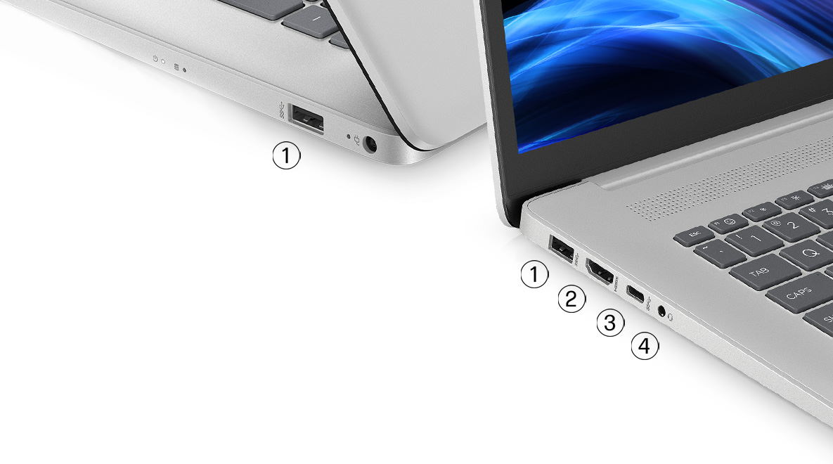 HP 17-inch Laptop PC ports