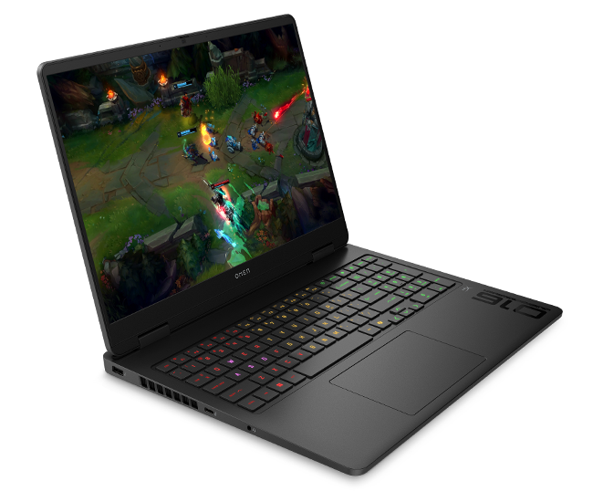 OMEN 16 front view on a FPS game