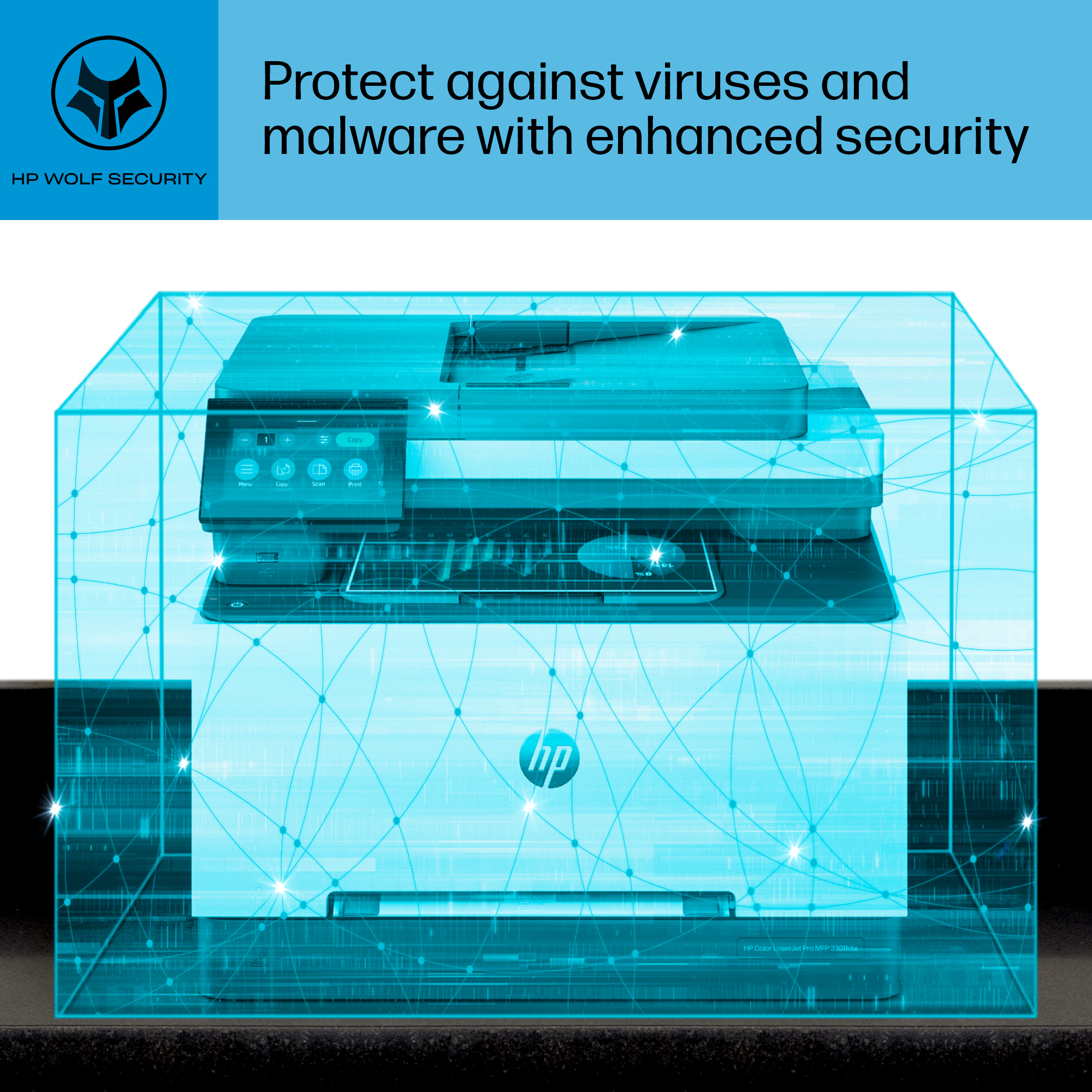 Protect against viruses and malware with enhanced security, with HP Wolf Security
