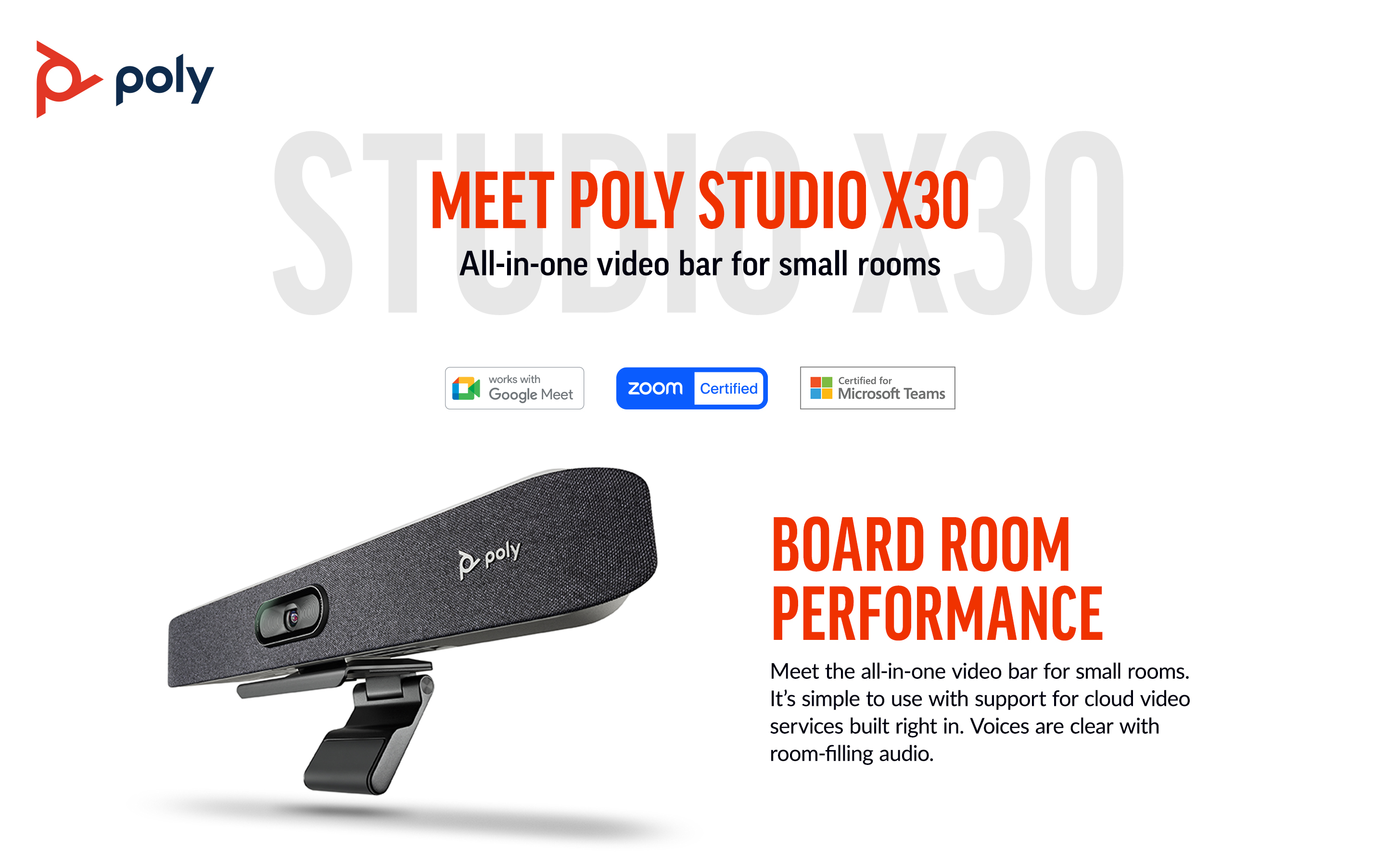 Meet Poly Studio X30