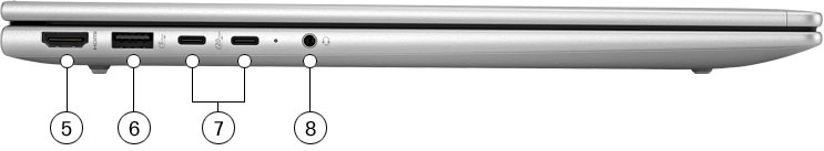 HP laptop side view