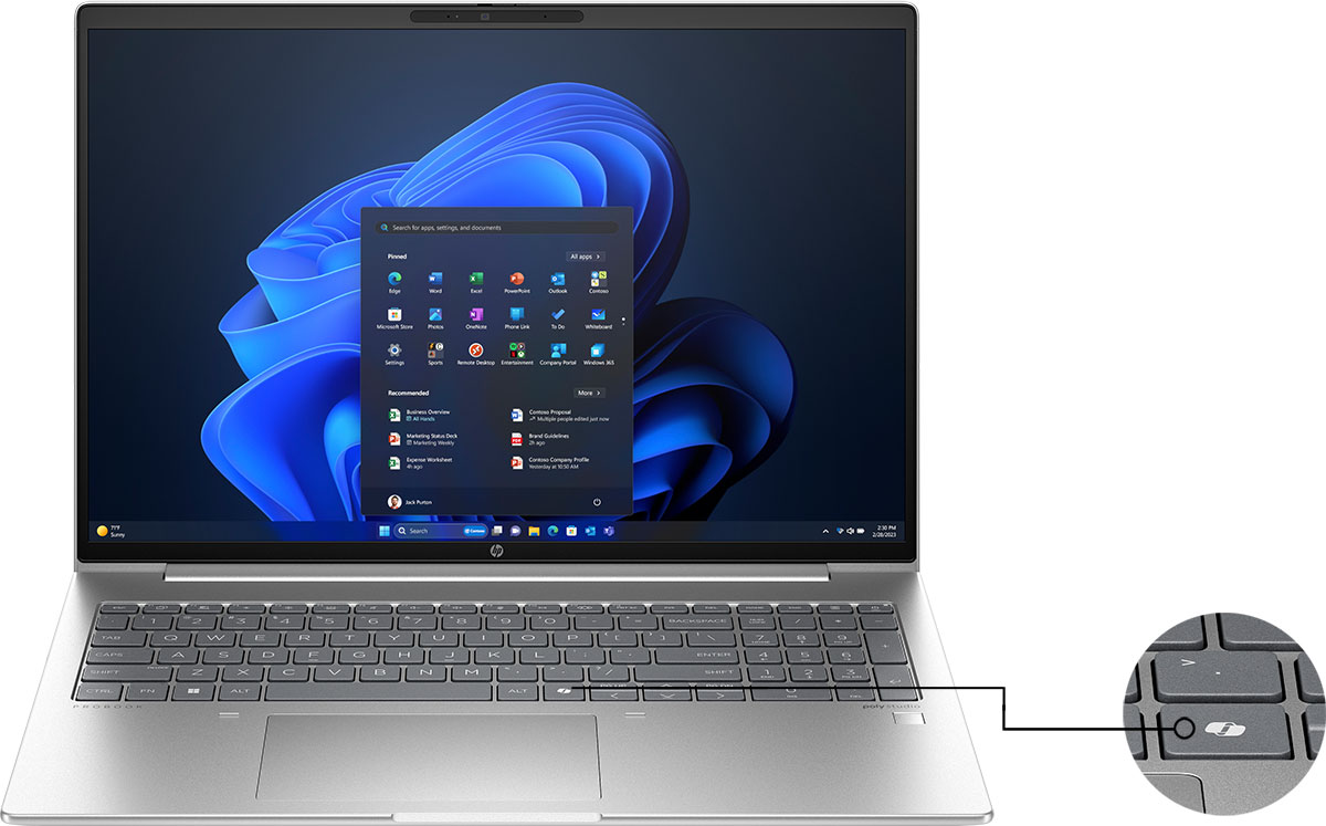 HP Laptop with a copilot key