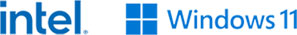 intel and windows logos